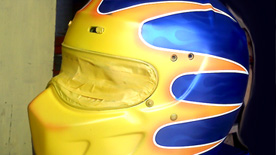 Custom painted racing helmets